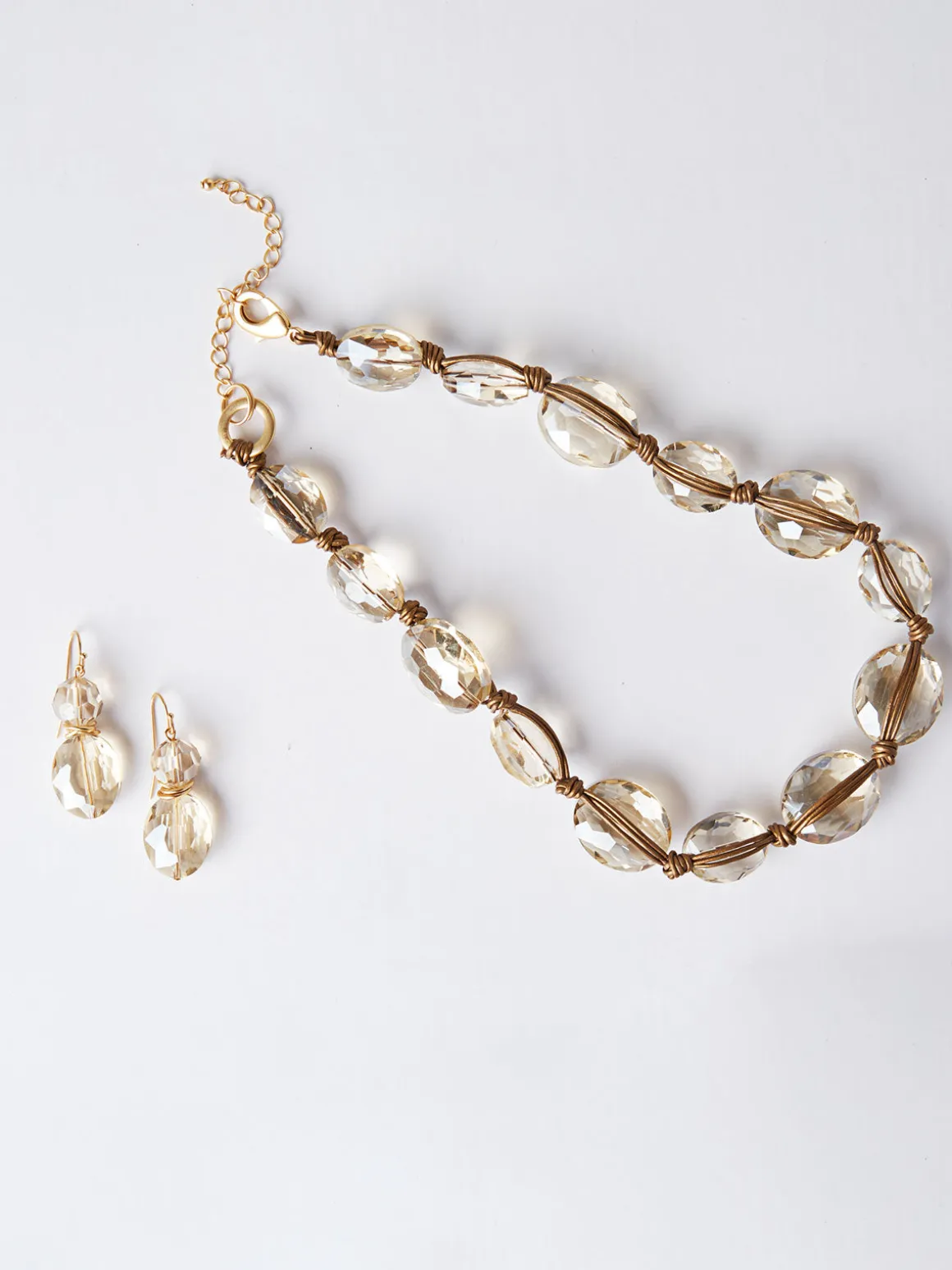 Champagne Crystal Stack Earrings