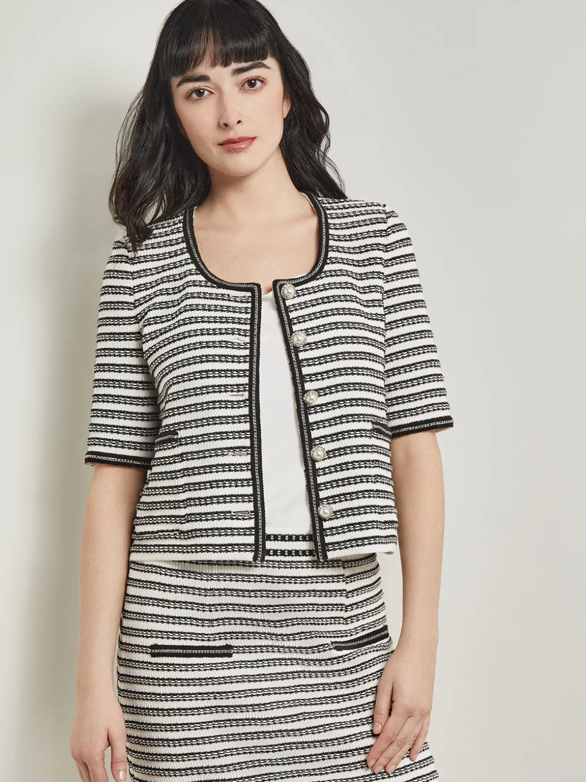 Heritage Fit Chain Trim Jacket - Recycled Knit