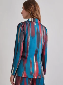Heritage Fit Double-Breasted Brushstroke Woven Blazer