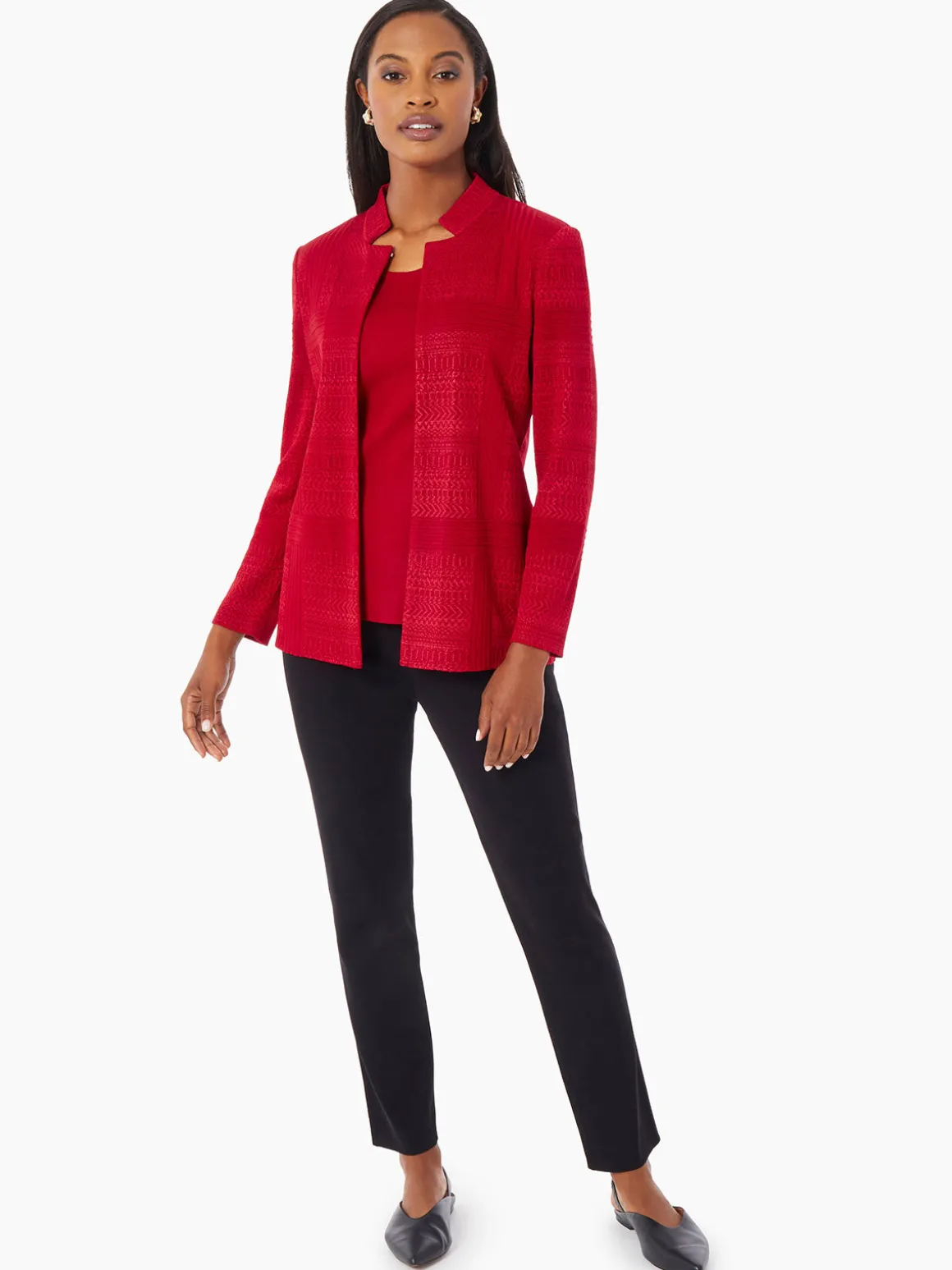 Heritage Fit Multi-Directional Pattern Knit Jacket