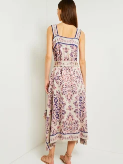 High-Low A-Line Dress - Soft Jacquard Knit