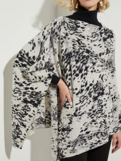 Leopard Print Cashmere Poncho