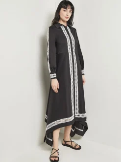 Maxi Dress - Eyelet Trim Cotton