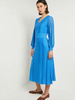 Midi Fit & Flare Dress - Multi-Stitch Knit