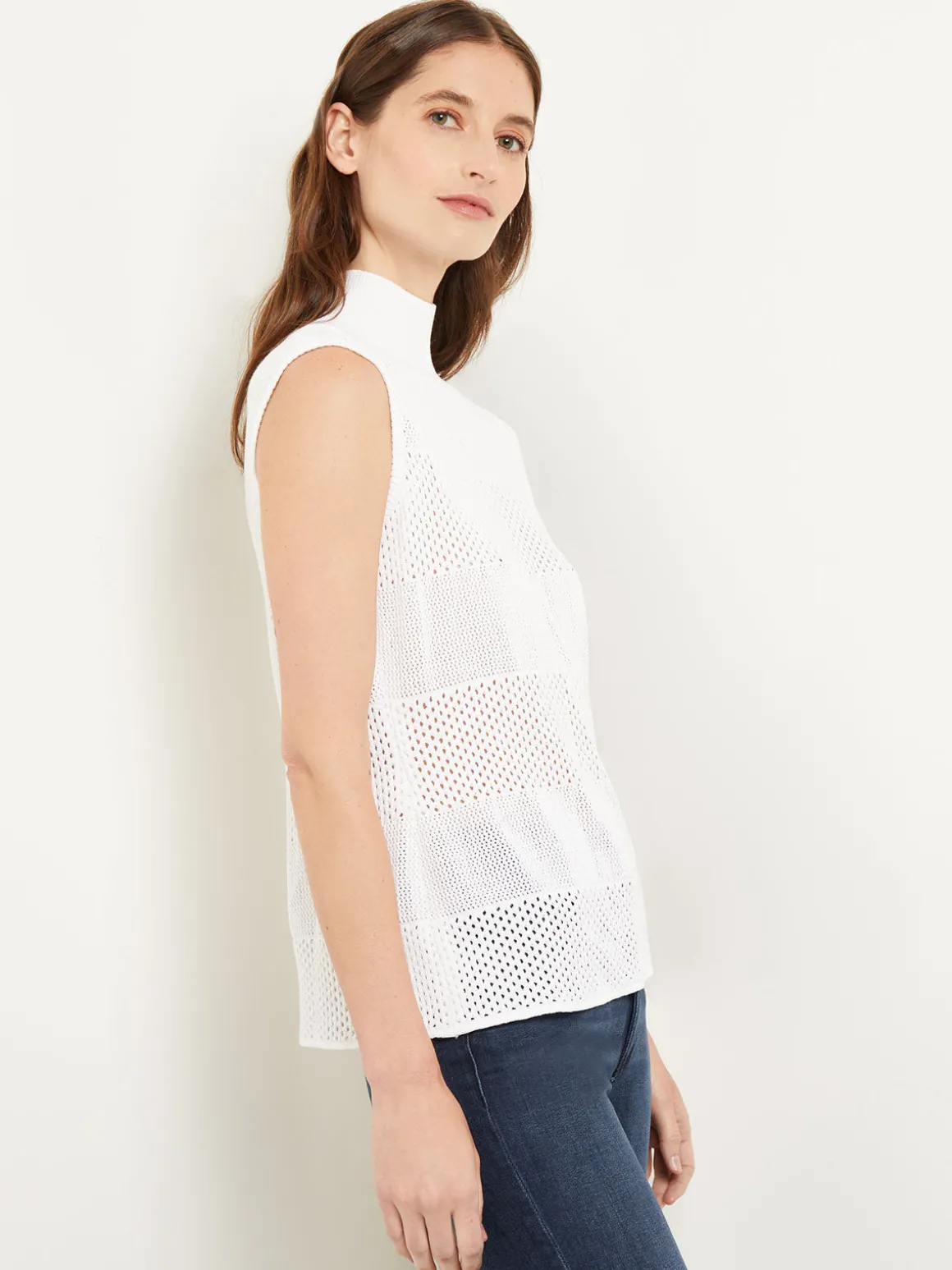 Mock Neck Soft Knit Tank Top