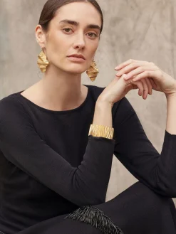 Modern Fit-and-Flare Sequin Princess Seam Knit Maxi Dress