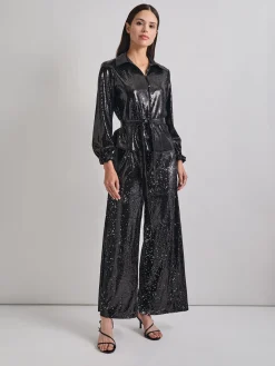 Sequin Novelty Woven Blouse